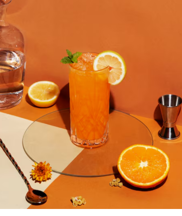 Orange Strawberry Spritzer